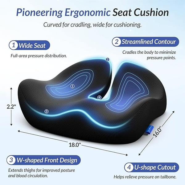 🔥Last Day Promotion 50% OFF🔥Ergonomic Memory Foam Seat Cushion