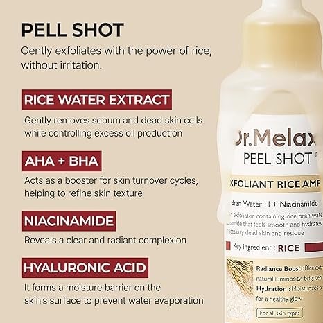 🔥Peel Shot Glow Rice Ampoule Duo