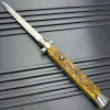 🌟 Italian Style Classic Stiletto – Handcrafted Collectible Knife