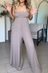 Women's Casual Solid Color Suspender Casual Wide Leg Jumpsuit