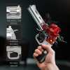 🎁TikTok Last Day Sale - 70% OFF🌹Guns & Petals Decorative Revolver Model with Red Roses Silver and Black Metal Art Sculpture Gothic Style⚡Buy 2 Get Free Shipping