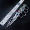 New Skull Printed Knuckle Folding Knife