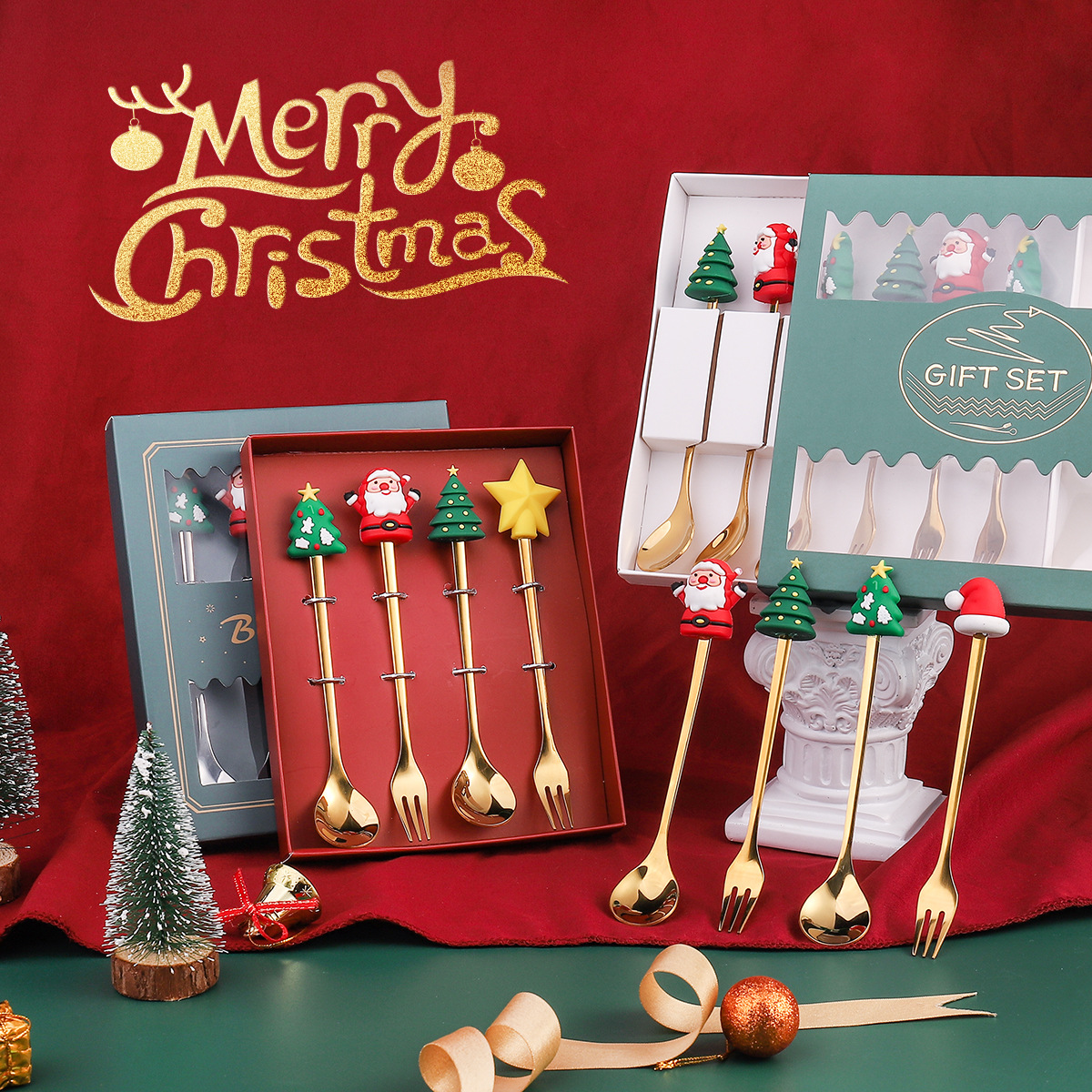 (🎄Christmas Hot Sale- 49% OFF) Merry Christmas Spoons-Buy 4 Get Extra 20% OFF