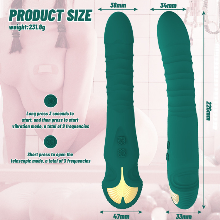 SHEMESIX - Female Masturbation Vibrator - Retractable Vibration Pulse Vibration Egg Swing Masturbator