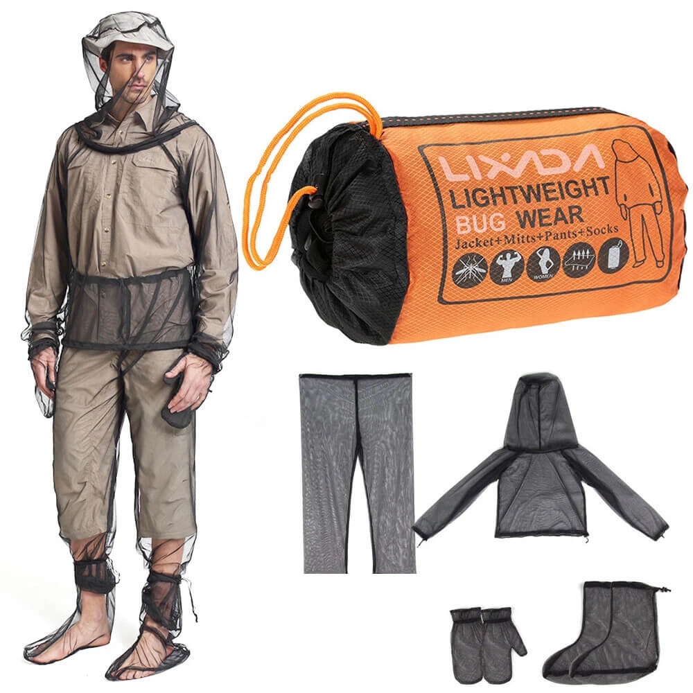 🎁TikTok Last Day Sale - 70% OFF🎉Outdoor Bug Wear Anti Mosquito Suit Jacket Mitts Pants Socks Net Yarn Mesh Cloth