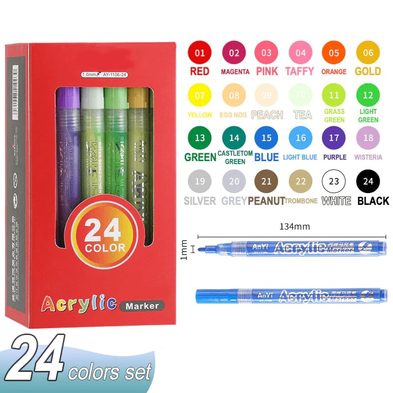 🔥Last Day Promotion- High Pigmented Acrylic Paint Markers