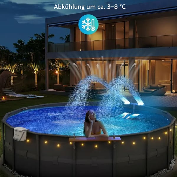 ✨Letzter Tag 49 % Rabat🔥Solar-Poolbrunnen mit Doppelbogenbeleuchtung
