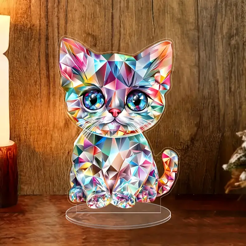 🐱Limited Time Sale-SAVE 50% OFF - Colorful Kitten Desktop Standing Decoration