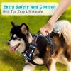 BARKBAY No Pull Dog Harness Front Clip Heavy Duty Reflective Easy Control Handle for Large Dog Walking(Black,L)