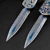 Blue titanium EDC self-defense knife