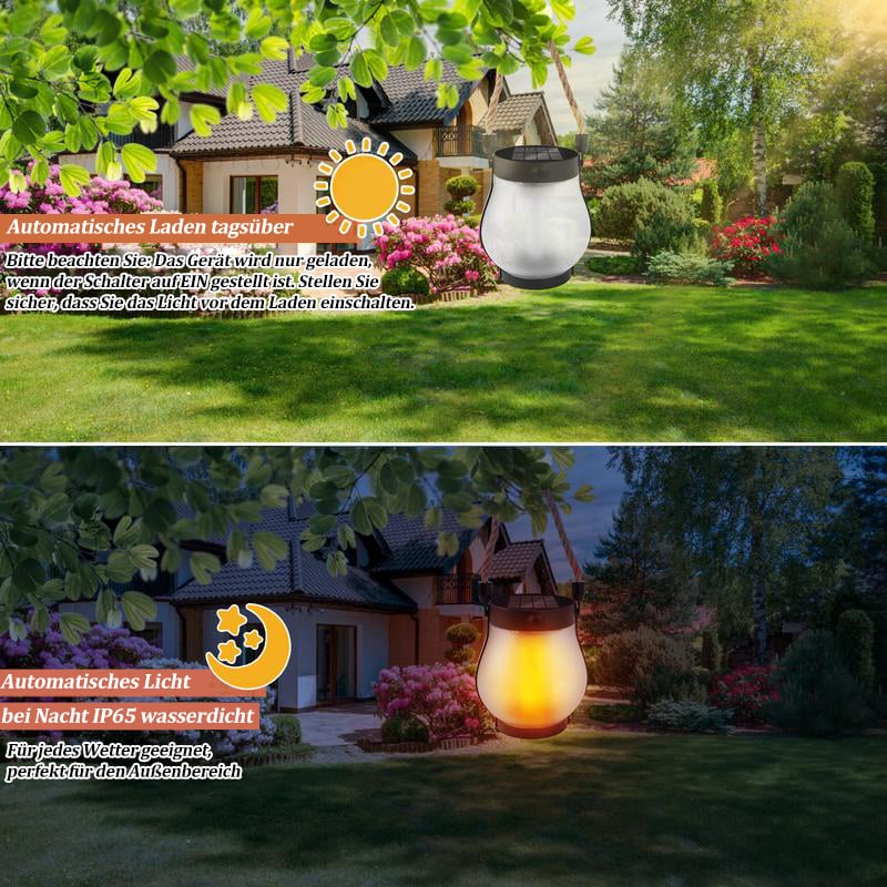 🔥Letzter Tag 50% RABATT- Tanzende Flammen Solarlaterne für den Außenbereich✨