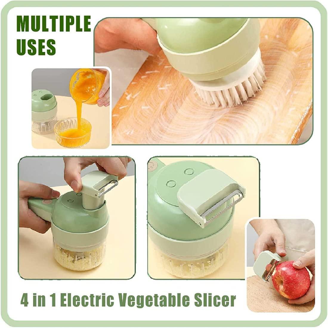 TUBCHOP - 4 IN 1 ELECTRIC VEGETABLE CUTTER SET
