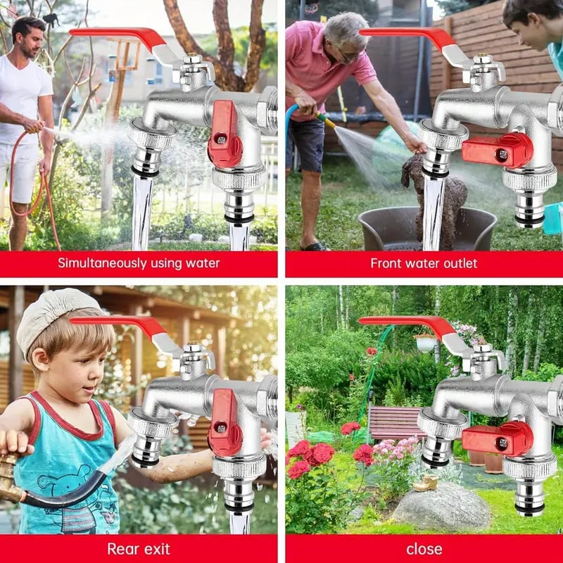 💥LAST DAY SALE 50% OFF💥Double Outlet Outdoor Tap