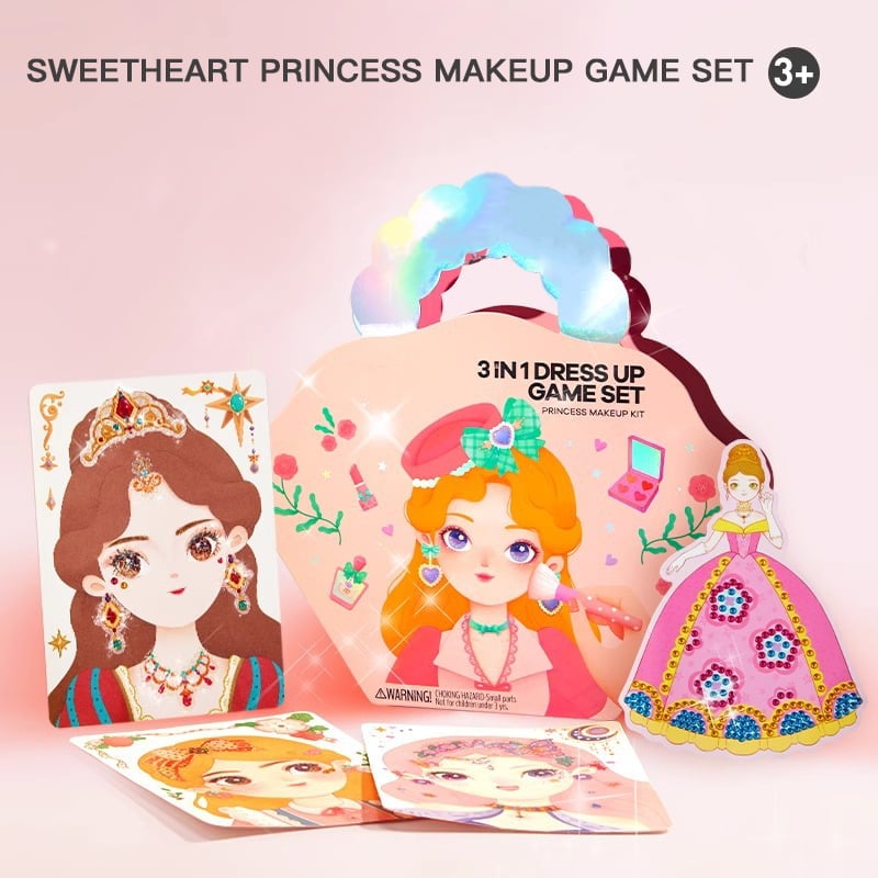 💥LAST DAY SALE 50% OFF💥3-in-1 Princess Dress Up & Make Up Game Set