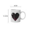 Pixel Heart Color Changing Ceramic Mug