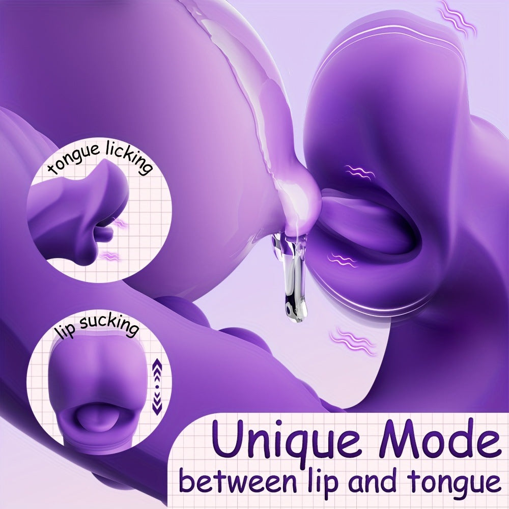 Rose Muncher Clitoris Biting Rolling Ball G Spot Vibrator