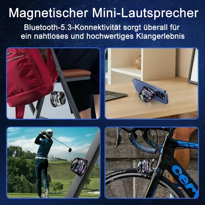 🔥Letzter Tag 49 % Rabatt 🔥Kabelloser tragbarer magnetischer Lautsprecher (🚀Kostenloser VIP-Versand für zwei Stück!)