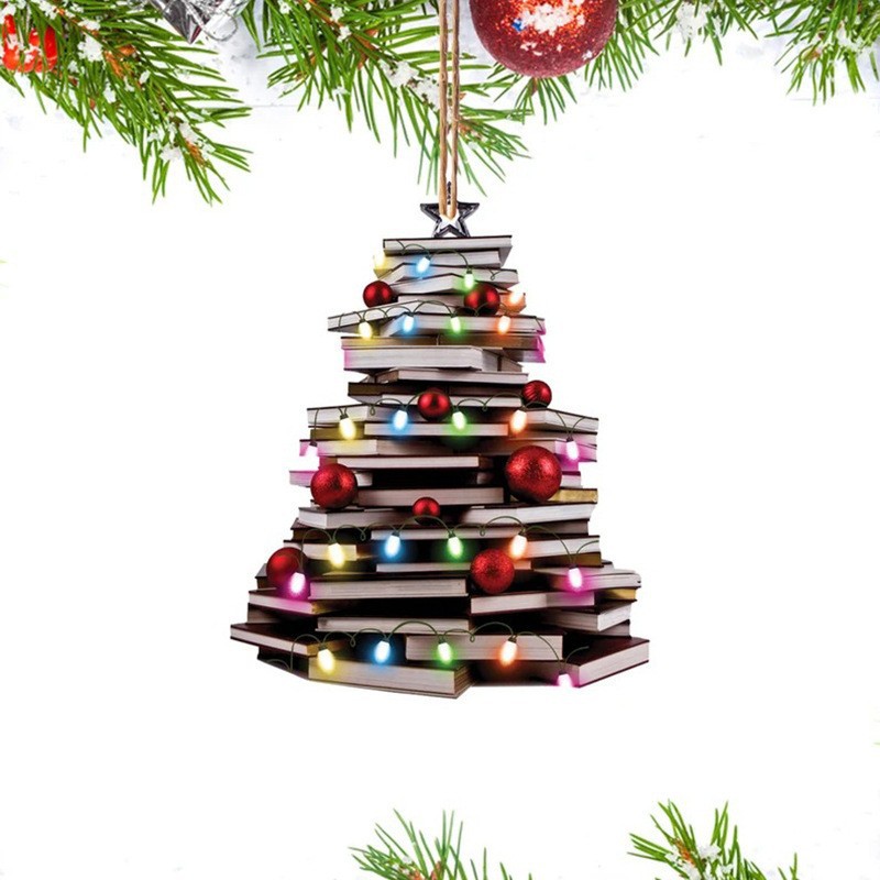 Christmas Book Tree Ornament - Perfect Gift For Book Lovers