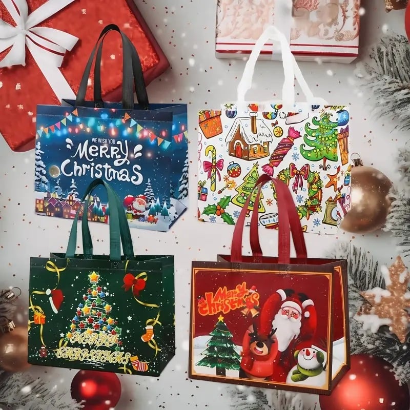 🔥Last Day Promotion 70% OFF🔥Christmas Gift Bags Large Reusable Tote Bags