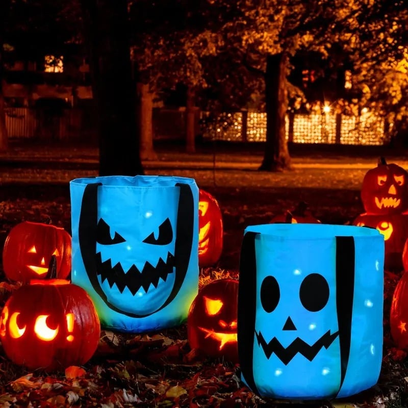 🎃 GlowPump LED Halloween Candy Bags (3 Pcs Set) ✨