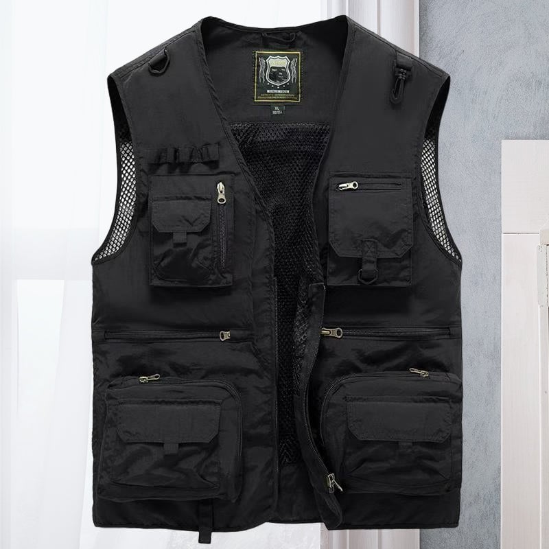 (🔥Last Day Promotion 50% OFF) Breathable Mesh Zip Cargo Vest - Buy 2 Get Extra 10% OFF & Free Shipping