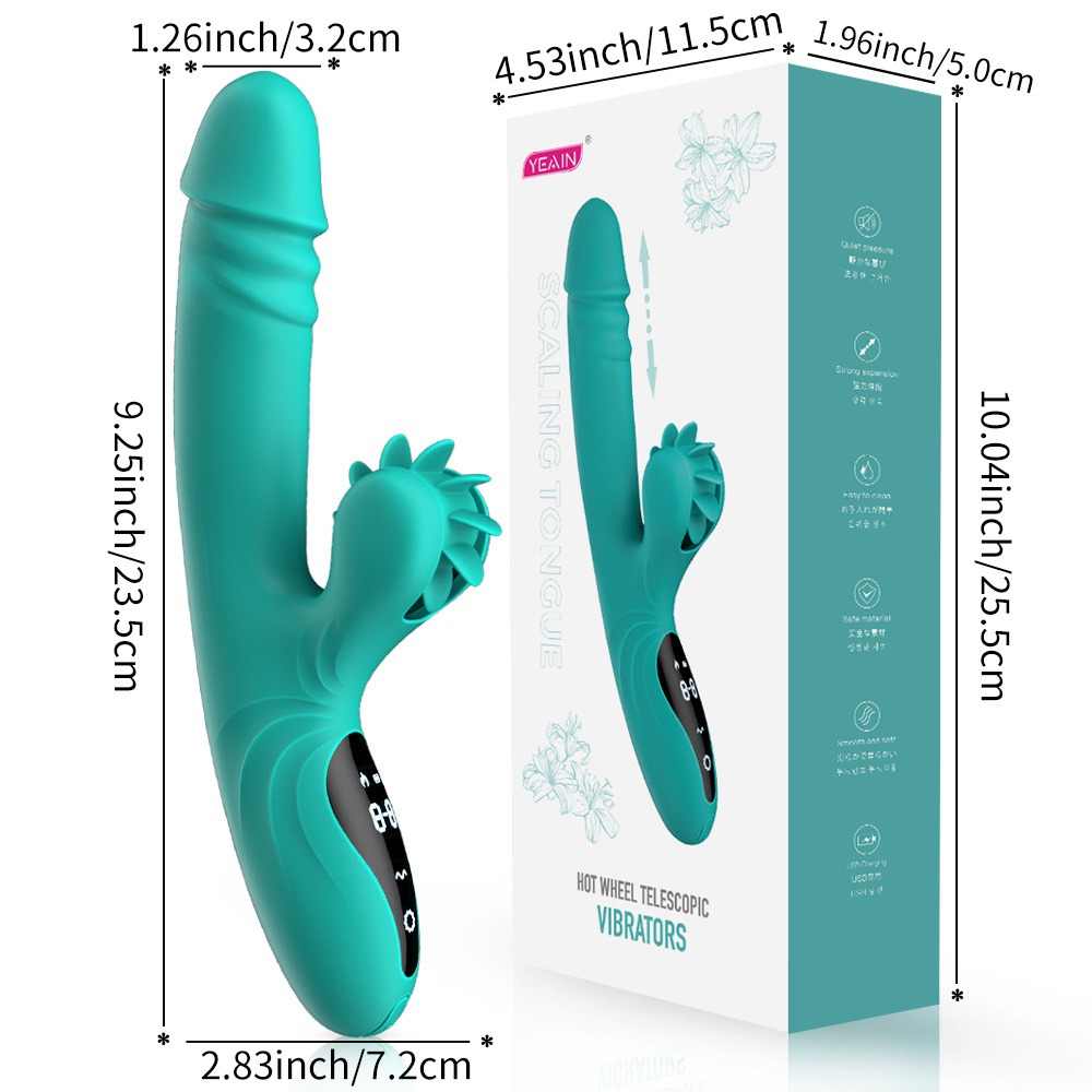 SHEMESIX - Female Masturbation Vibrator - Fully Retractable Heating Cannon Tongue Licking G-Spot Stimulation Masturbator