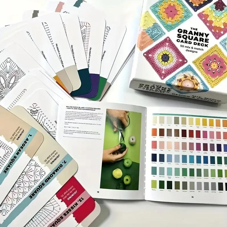 🔥Last Day Promotion 50% OFF🔥[50 Unique Designs]Granny Square Crochet Card Set