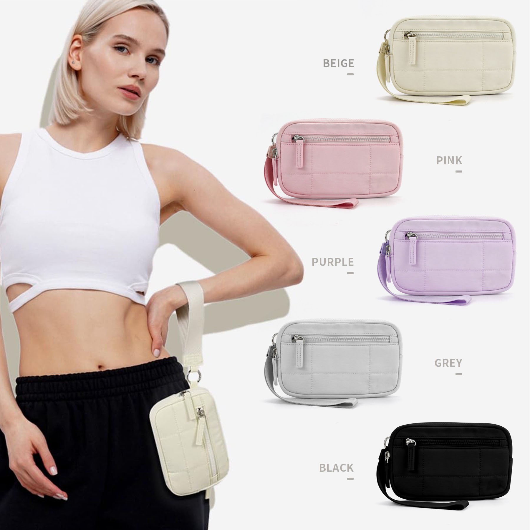 🔥Last Day Promotion 50% OFF🔥Puffer Wristlet Wallet Fits Phone