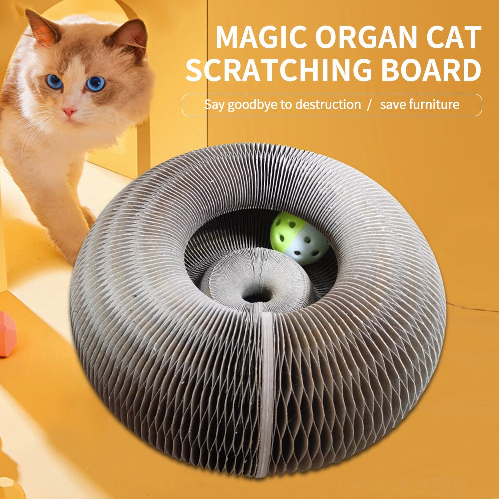 (🌲Early Christmas Sale- SAVE 50% OFF) 😺Magic Organ Cat Scratching Board-Comes with a toy bell ball