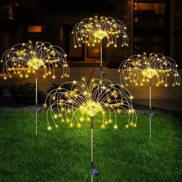 (Mother's Day Hot Sale - 50% OFF) Waterproof Solar Garden Fireworks Lamp(BUY MORE SAVE MORE)