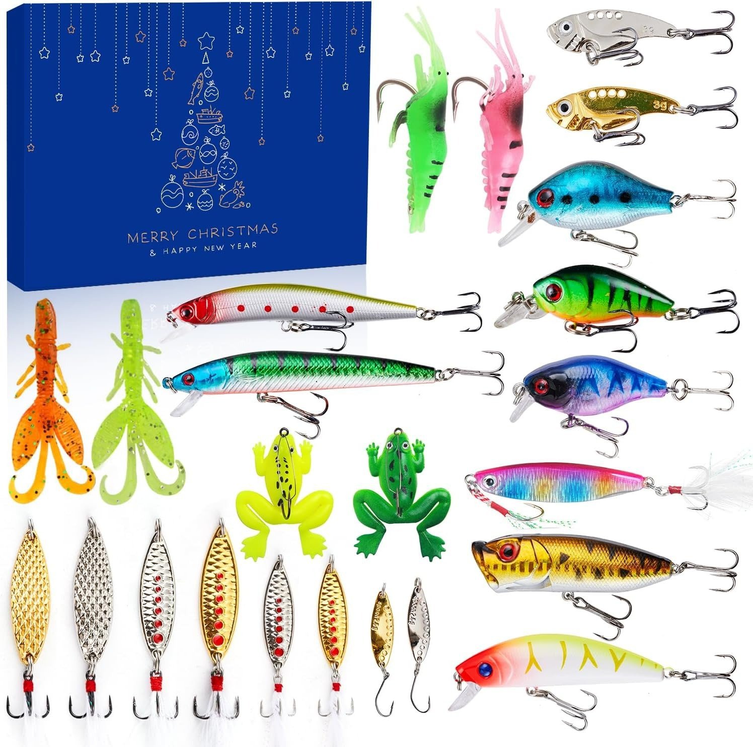 🔥Last Day 60% OFF🔥24 Days Fish Tackle Set Advent Calendar