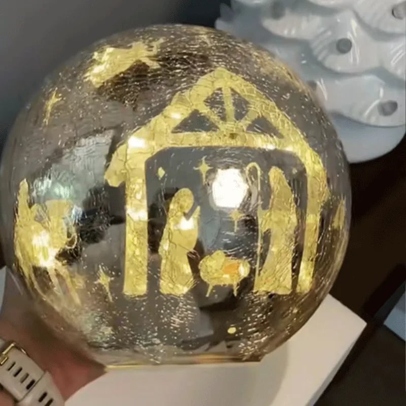 ⏰LAST DAY SALE 50% OFF💥Glowing Cracked Nativity Ball