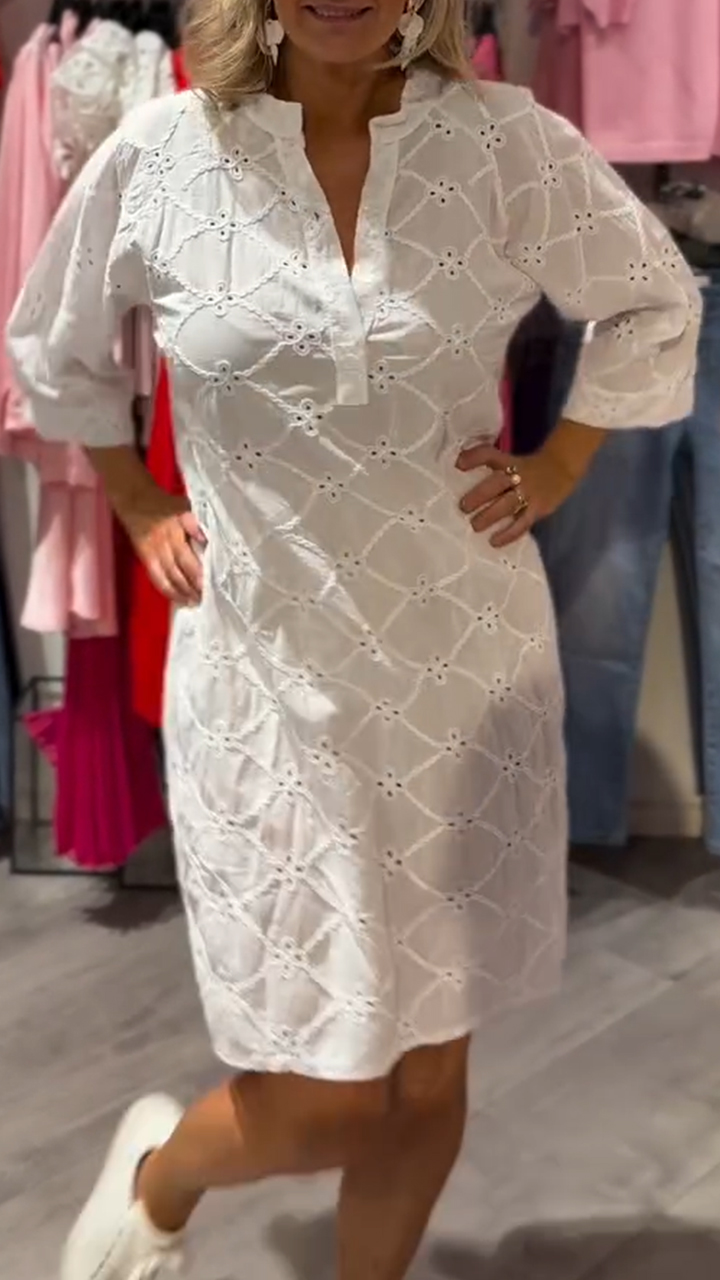 Women's V-neck Hollow Casual Dress