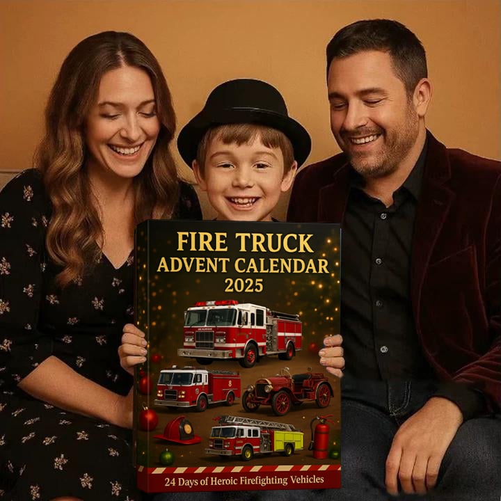 [Christmas Pre Sale]🚒🔥FIRE TRUCK ADVENT CALENDAR 2025🎁🌲