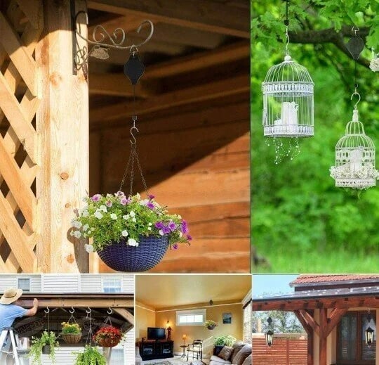 (💋DISCOUNTS ONLY TODAY - 50% OFF) 🌳Plant Pulley Set For Garden Baskets Pots, Birds Feeder