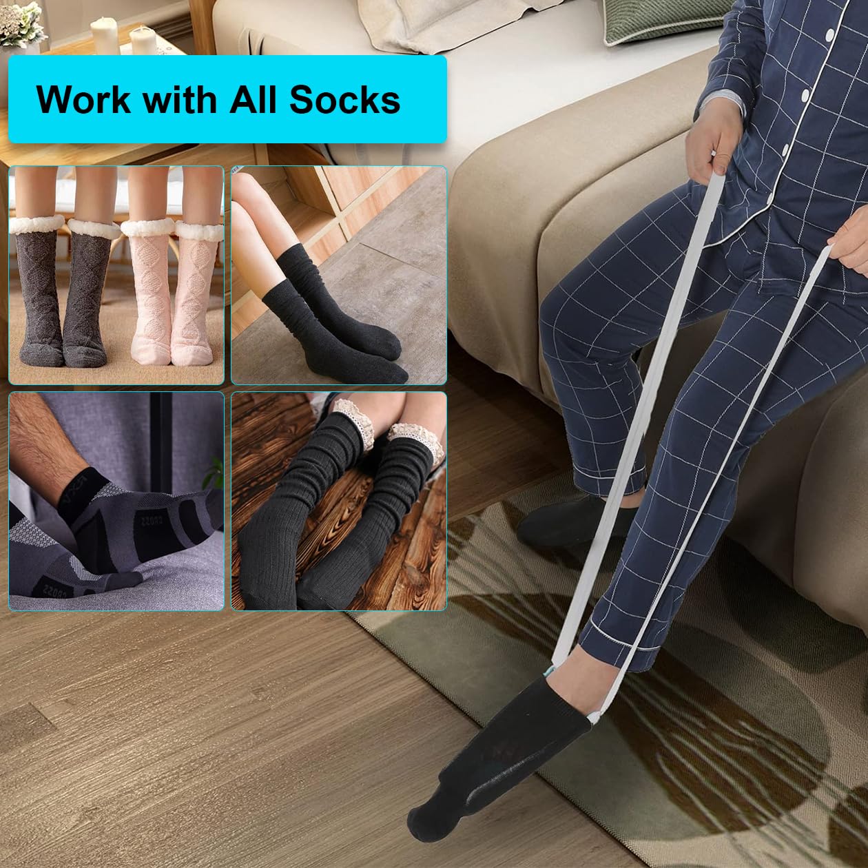 🎁TikTok Last Day Sale - 70% OFF🎉Sock Aids for Putting Socks On and Off, No Bending Sock Aid