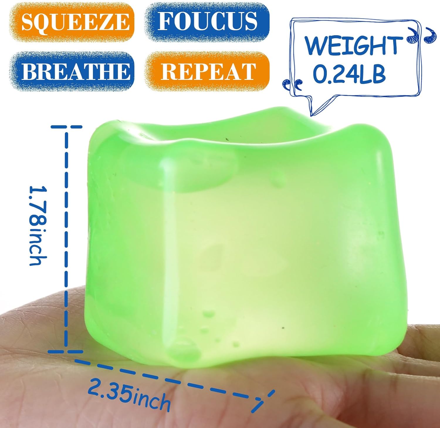 Classic Satisfying Cube Squeeze Toy for Stress Relief