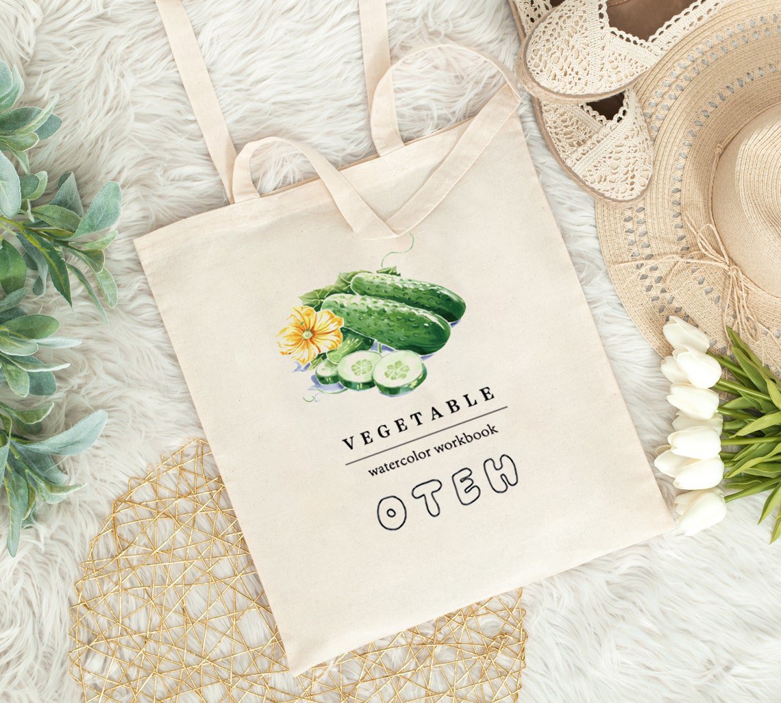 𝙊𝙏𝙀𝙃® Watercolor Canvas bag-Vegetable