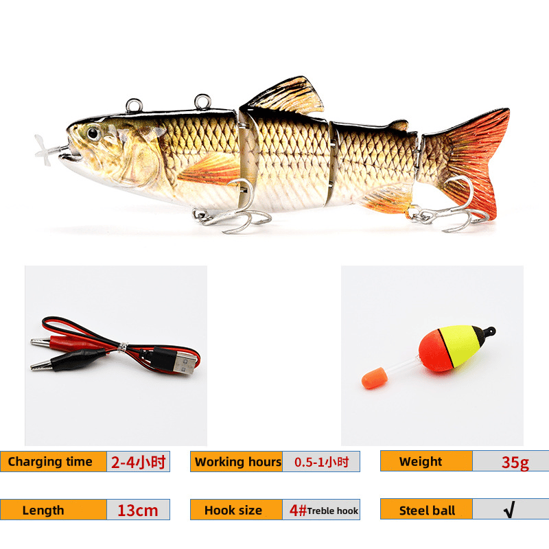 🔥Last Day Promotion 48% OFF-🎁-High-Tech Electric Robotic Fishing Lure - USB Rechargeable with Bright LED Light