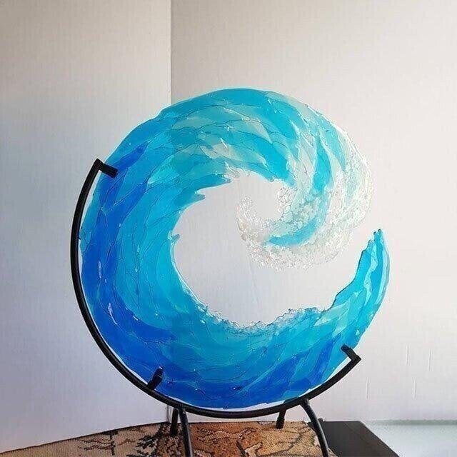 Flash Sale 49% OFF - Ocean Wave Fused Resin Sculpture