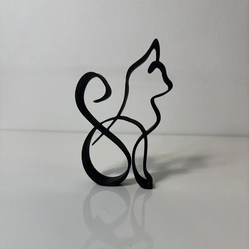 Cat Minimalistic Sculpture