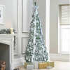 6FT Foldable Christmas Tree with LED Light and Ribbon