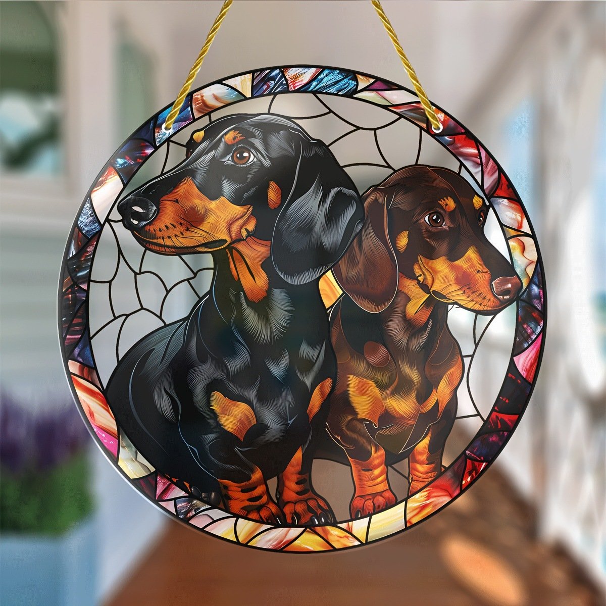 🐶🌈Dachshund Suncatcher