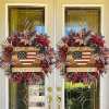 🏵100% Handmade American Patriotic God Bless Wreath(𝐉𝐚𝐦𝐞𝐬 𝐎𝐥𝐢𝐯𝐞𝐫 𝐇𝐚𝐧𝐝𝐦𝐚𝐝𝐞®)