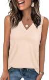 🔥Letzter Tag 70% Rabatt ✨Damen ärmellos V-ausschnitt Abnehmen lockere Passform Casual Tank Top T-Shirt