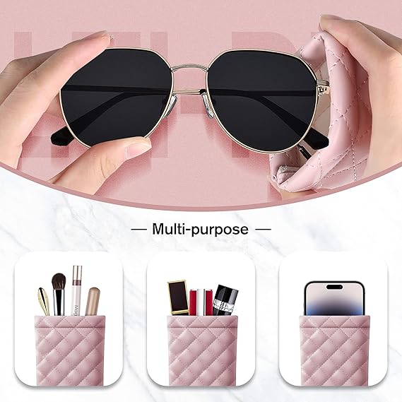 🔥Last Day 80% OFF- ✨Soft PU Leather Sunglasses Bag👓️