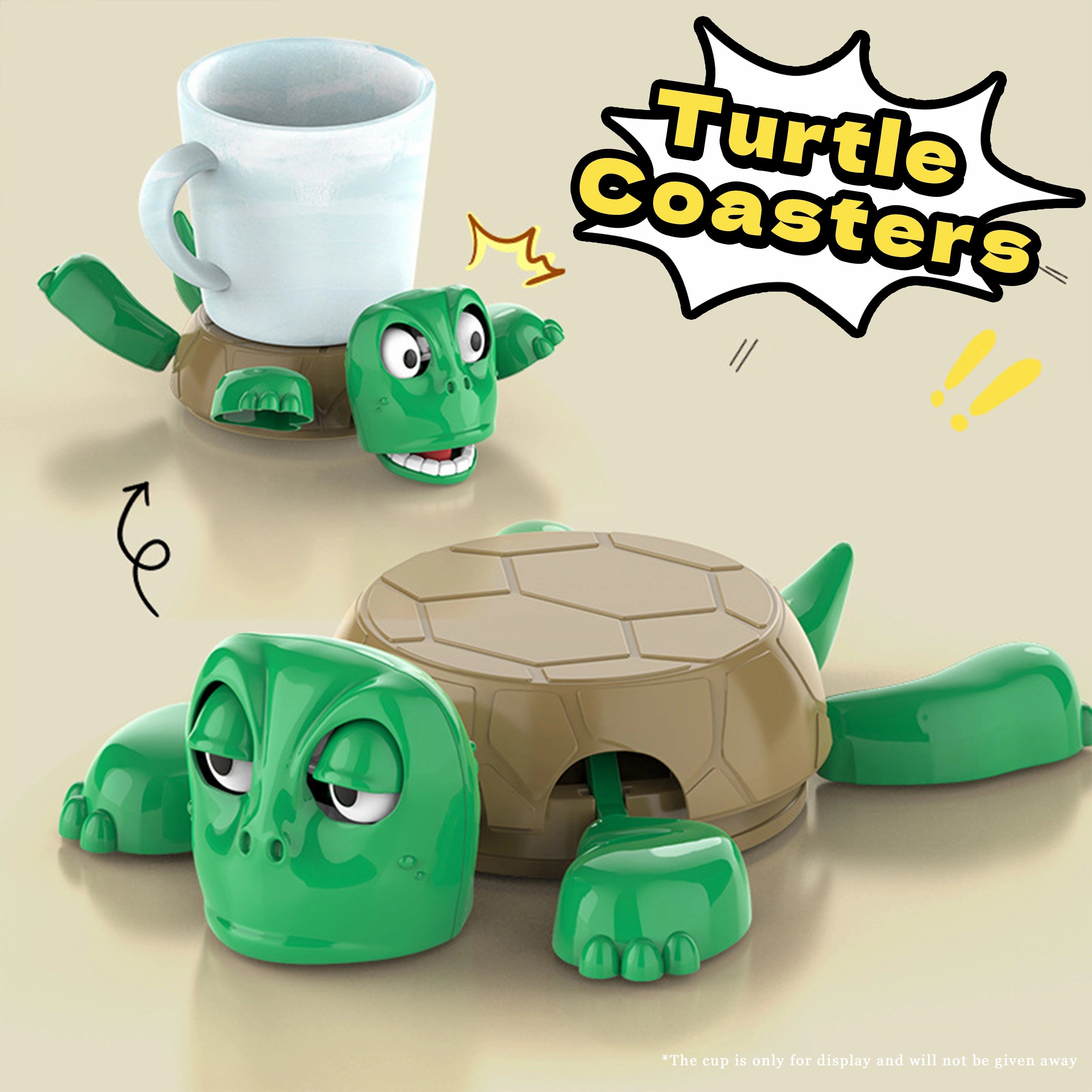 Last Day 70% OFF🔥Turtle Funny Coasters - Funny open eyes design