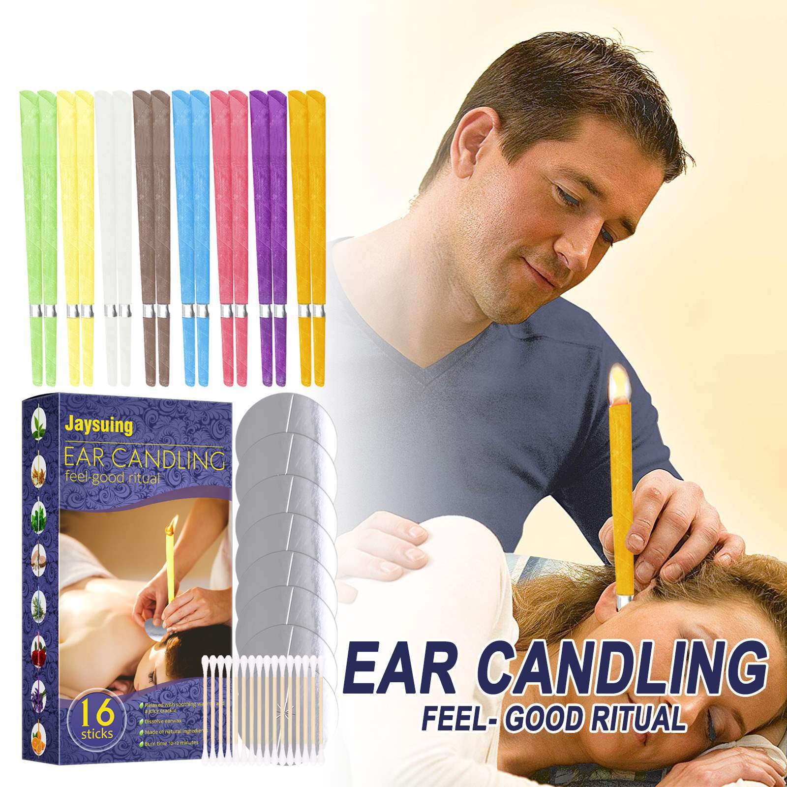 Natural Aromatherapy Ear Candle (Kit Ear Cleaner)