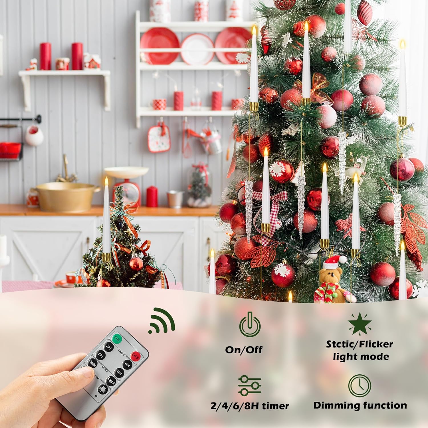 (🎄Early Christmas Sale - 49% OFF) ✨️Remote Control Christmas Tree Candles