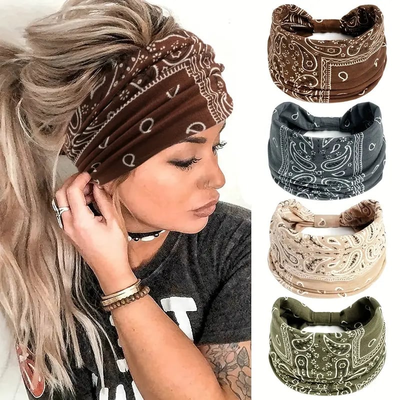 🔥Heißer Verkauf 49% Rabatt🥰Boho Paisley Printed Wide HeadBand